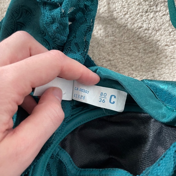 Vintage Versailles Teal Bodysuit 36C - Picture 4 of 4